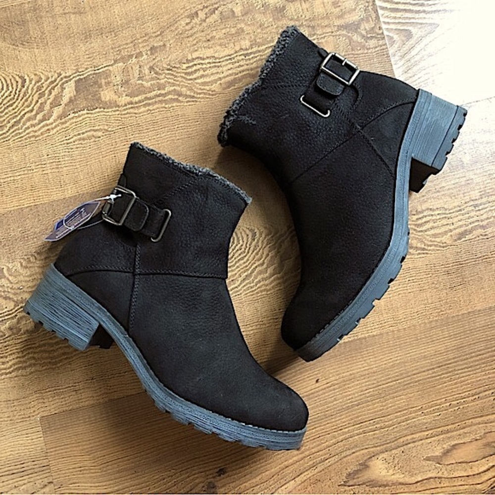 Sold-Sonoma Goods For Life Black Sherpa Lined Ankle Boots are NWT - Picture 3 of 12